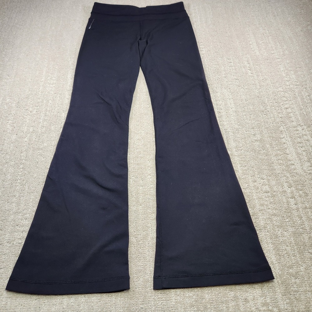 Lululemon Pants Women 6 Flare High Rise Leggings Black Soft Stretch Athleisure